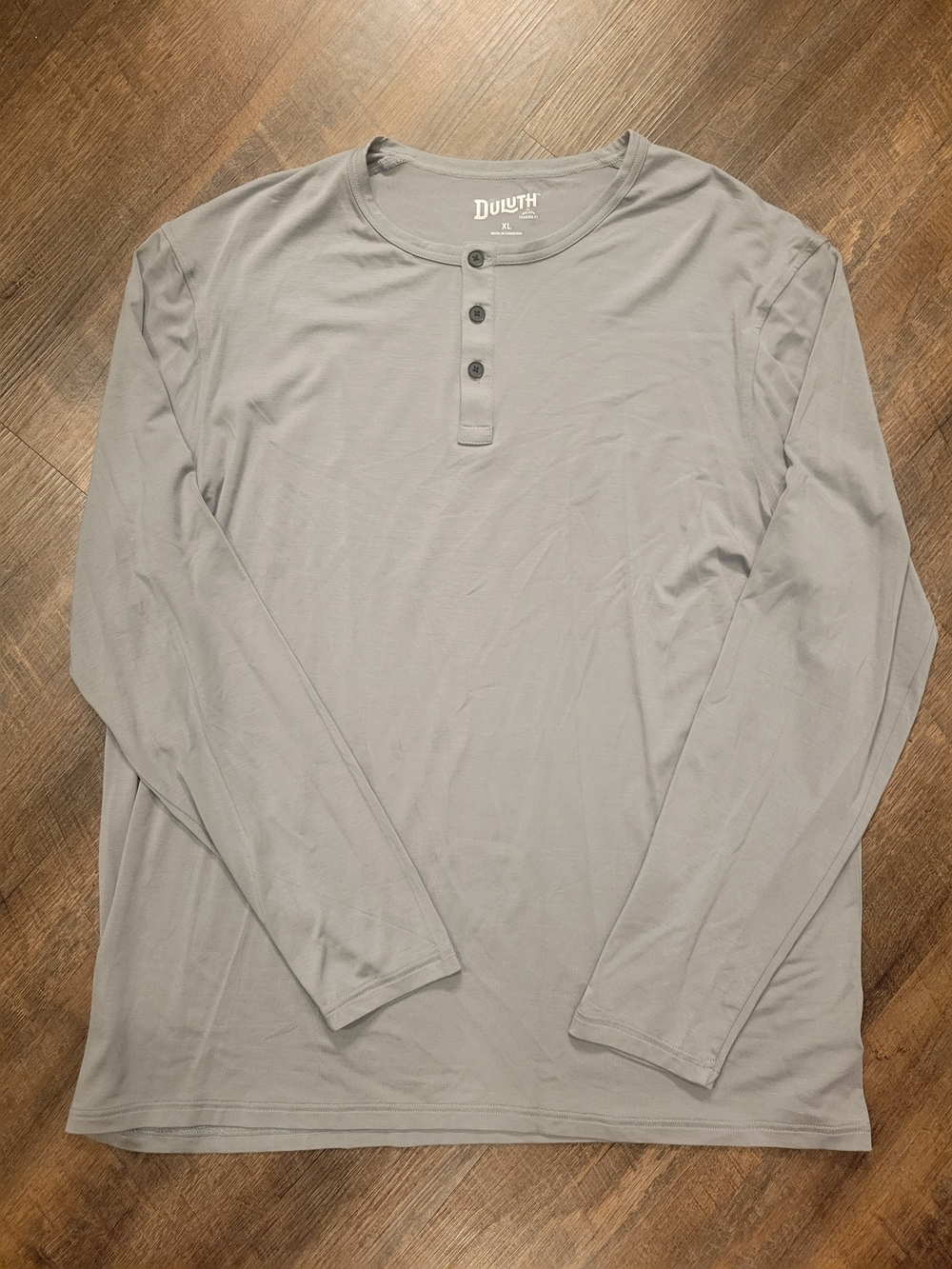 Duluth Trading Co. Men’s XL Gray Long Sleeve Henley 👕